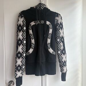 Lululemon Live Simply Ikat Apres Knit ski scuba full-zip hoodie size 4